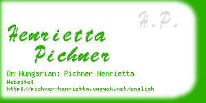 henrietta pichner business card